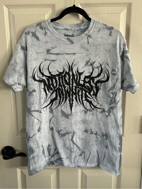 Motionless In White Tie Dye Band T-Shirt  Eye for an Eye Double Graphic Tee Goth